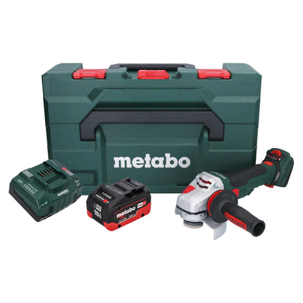Metabo WVB 18 LTX BL 15-125 Smerigliatrice angolare a batteria Quick 18 V 125 mm Brushless + 1x batteria 10,0 Ah + caricabatteria + metaBOX