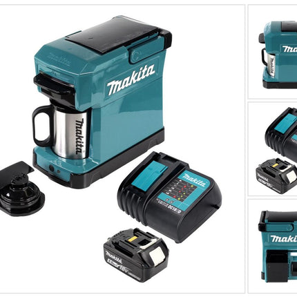 Makita DCM 501 RT  Kaffeemaschine Akku betrieben, tragbar + 1x 5,0 Ah Akku & Ladegerät