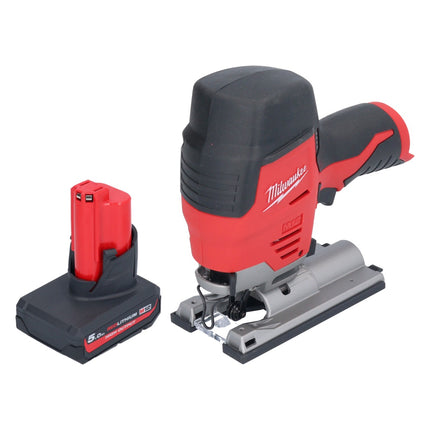 Seghetto alternativo a batteria Milwaukee M12 JS-501 12 V + 1x batteria 5,0 Ah - senza caricabatteria
