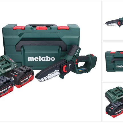 Metabo MS 18 LTX 15 sega da potatura a batteria 18 V 15 cm 5 m/s + 2x batteria ricaricabile 5,5 Ah + caricatore + metaBOX