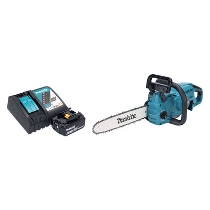 Makita DUC 357 RTX2 Motosega a batteria 18 V 35 cm 7,7 m/s Brushless + 1x batteria 5,0 Ah + caricatore