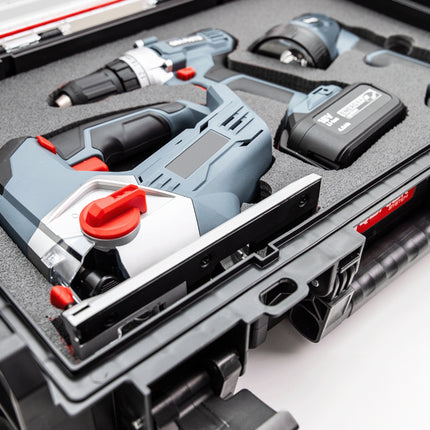 Qbrick System ONE Organiser XL 2.0 MFI impilabile 582 x 387 x 131 mm 13,6 l IP66 con inserto in schiuma