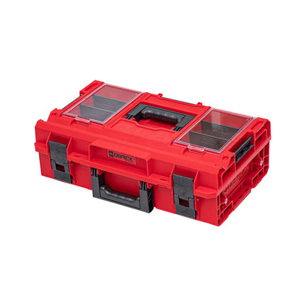 Qbrick System ONE 200 2.0 Profi RED ULTRA HD Custom Werkzeugkoffer modularer Organizer 585 x 385 x 190 mm 15,4 l stapelbar IP66
