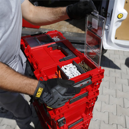 Qbrick System ONE 350 2.0 Profi RED ULTRA HD Valigia portautensili personalizzata organizzatore modulare 585 x 385 x 320 mm 38 l impilabile IP66