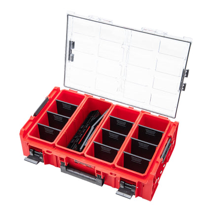 Qbrick System ONE Organizer 2XL 2.0 RED ULTRA HD Custom + ONE Connect-Adapter 582 x 387 x 172 mm 19,5 l stapelbar IP66