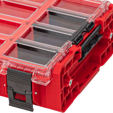 Qbrick System ONE Organiser XL 2.0 RED ULTRA HD Custom 582 x 387 x 131 mm 13,5 l IP66 con 8 inserti e 6 divisori