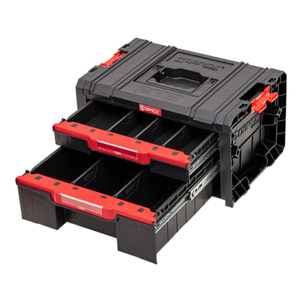 Qbrick System PRO Cassetto 2 Cassetta degli attrezzi 2.0 Basic impilabile 450 x 310 x 244 mm 4,5 l 9,5 l IP54 con due cassetti 5 divisori