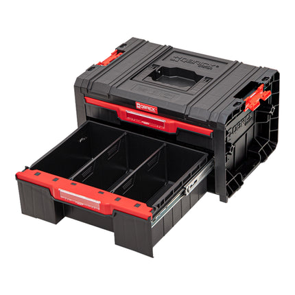 Qbrick System PRO Cassetto 2 Cassetta degli attrezzi 2.0 Basic impilabile 450 x 310 x 244 mm 4,5 l 9,5 l IP54 con due cassetti 5 divisori