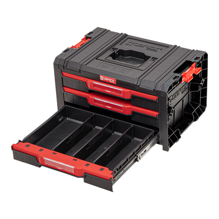 Qbrick System PRO Drawer 3 Toolbox 2.0 Basic impilabile 450 x 310 x 244 mm 3x 4,5 l IP54 con tre cassetti 9 inserti