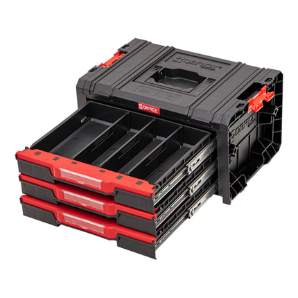 Qbrick System PRO Drawer 3 Toolbox 2.0 Basic impilabile 450 x 310 x 244 mm 3x 4,5 l IP54 con tre cassetti 9 inserti