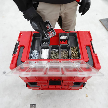 Qbrick System PRIME Toolbox 250 Expert RED ULTRA HD Custom con organizzatore impilabile 535 x 327 x 277 mm 26 l IP66 con 5 intarsi e 10 divisori