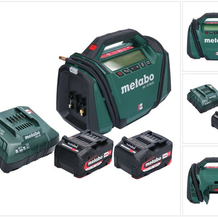 Compressore a batteria Metabo AK 18 Multi 18 V 11 bar + 2x batteria 4,0 Ah + caricatore