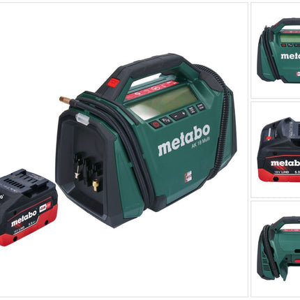 Compressore a batteria Metabo AK 18 Multi 18 V 11 bar + 1x batteria 5,5 Ah - senza caricabatterie