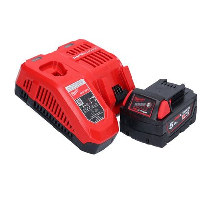 Rivettatrice cieca a batteria Milwaukee M18 ONEFPRT-501X 18 V 20 kN brushless + 1x batteria ricaricabile 5,0 Ah + caricabatterie + scatola HD