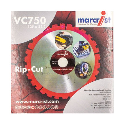 Marcrist VC750 Rip-Cut Trennscheibe Multimaterial 230 mm x 22.2 mm ( 2360.0230.22 ) für Trennschleifer und Winkelschleifer