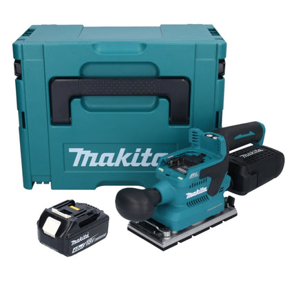 Makita DBO 381 M1JU 18 V 93 x 185 mm Levigatrice vibrante a batteria senza spazzole + 1x batteria 4,0 Ah + Makpac - senza caricabatterie