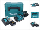 Makita DBO 381 RM1JU 18 V 93 x 185 mm Vibrofinitrice a batteria senza spazzole + 1x batteria 4,0 Ah + caricabatterie + Makpac