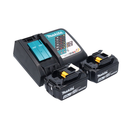 Makita DBO 381 RMJU Akku Schwingschleifer 18 V 93 x 185 mm Brushless + 2x Akku 4,0 Ah + Ladegerät + Makpac