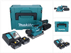 Makita DBO 381 RGJU 18 V 93 x 185 mm Levigatrice vibrante a batteria senza spazzole + 2x batteria 6,0 Ah + caricabatterie + Makpac