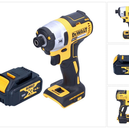 Avvitatore a impulsi a batteria DeWalt DCF 887 N 18 V 205 Nm 1/4" brushless + 1x batteria ricaricabile 4,0 Ah - senza caricabatterie