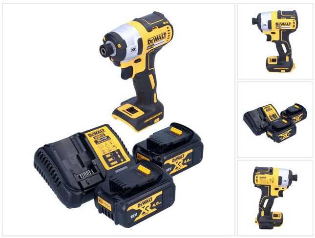 Avvitatore a impulsi a batteria DeWalt DCF 887 M2 18 V 205 Nm 1/4" brushless + 2x batteria ricaricabile 4,0 Ah + caricatore