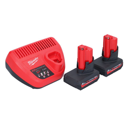 Milwaukee M12 PCSS-502 tagliatubi a batteria in acciaio inox 12 V 12 - 28 mm + 2x batteria ricaricabile 5,0 Ah + caricabatteria