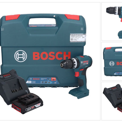 Bosch GSB 18V-45 Professional 18 V 45 Nm Brushless trapano avvitatore a percussione senza filo + 1x batteria 2,0 Ah + caricabatterie + L-Case