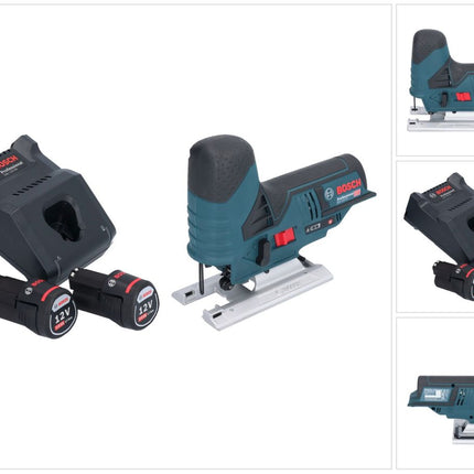 Bosch GST 12V-70 Seghetto alternativo professionale a batteria 12 V 70 mm + 2x batteria ricaricabile 2,0 Ah + caricabatterie