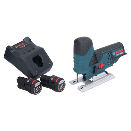 Bosch GST 12V-70 Seghetto alternativo professionale a batteria 12 V 70 mm + 2x batteria ricaricabile 2,0 Ah + caricabatterie