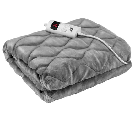 Coperta elettrica Coperta elettrica con 6 livelli di potenza Spegnimento automatico e protezione dal surriscaldamento Lavabile Grigio 180X130 cm