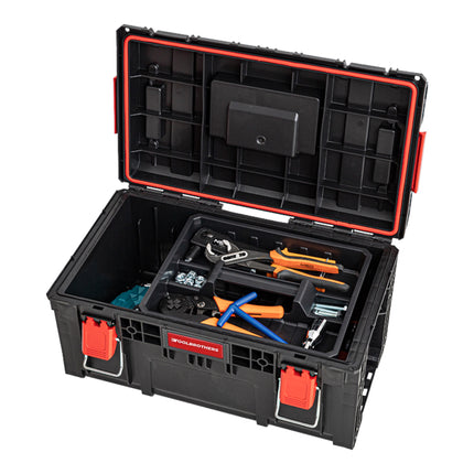 Toolbrothers RHINO XL Werkzeugkoffer ECO Vario+ Höhe L 28 l IP66 mit herausnehmbaren Trennwänden