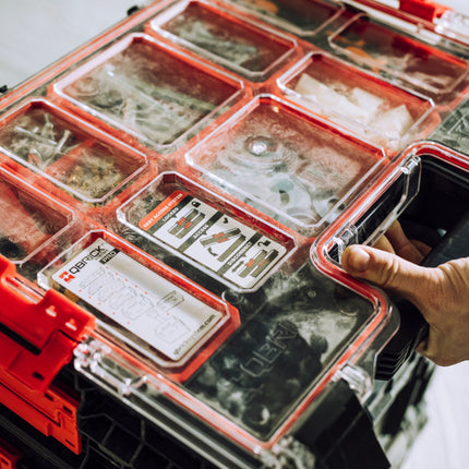 Toolbrothers RHINO L Organizer ECO Höhe XL Boxen 9 l IP54 mit herausnehmbaren Boxen