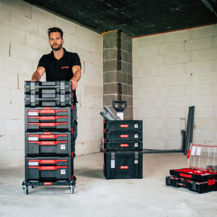 Toolbrothers RHINO L carrello di trasporto mobile ECO con ruote girevoli in metallo e freno