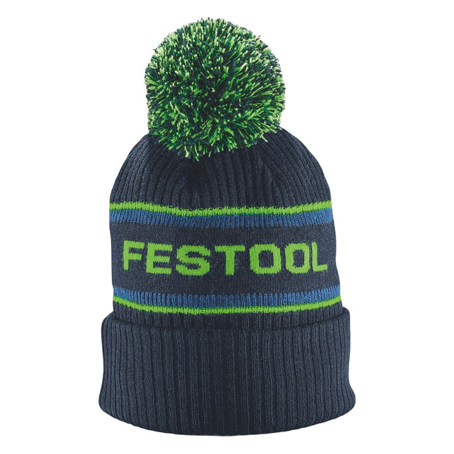 Cappello a pompon Festool WINH-FT1 ( 577832 ) modello a maglia grossa con logo Festool