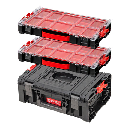 Qbrick System Toolbox Set PRO Technician Case 2.0 450 x 332 x 171 mm 12 l IP54 + 2x PRO 100 Organiser 452 x 296 x 79 mm 5 l IP54