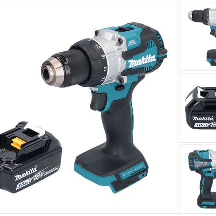 Makita DHP 489 F1 Akku Schlagbohrschrauber 18 V 73 Nm Brushless + 1x Akku 3,0 Ah - ohne Ladegerät