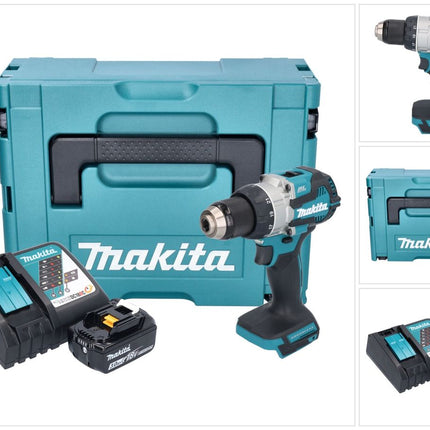 Makita DDF 489 RF1J Akku Bohrschrauber 18 V 73 Nm Brushless + 1x Akku 3,0 Ah + Ladegerät + Makpac