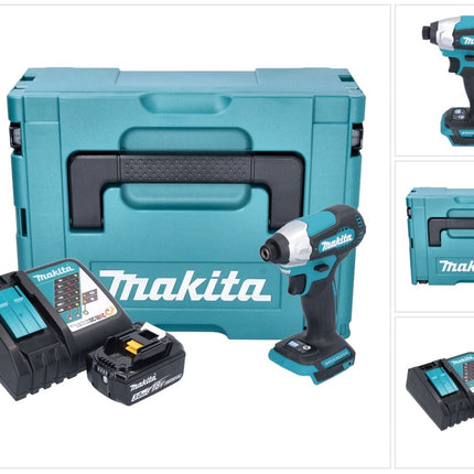 Avvitatore a impulsi a batteria Makita DTD 157 RF1J 18 V 140 Nm 1/4" brushless + 1x batteria ricaricabile 3,0 Ah + caricabatterie + Makpac