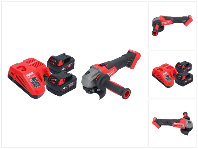 Milwaukee M18 FSAG115X 402 Akku Winkelschleifer 18 V 115 mm Brushless 2x Akku 4 0 Ah Ladegeraet 0 - toolbrothers
