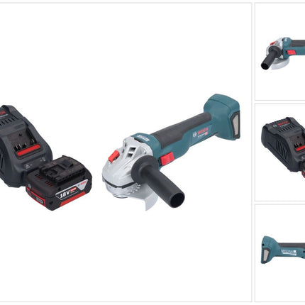 Bosch GWS 18V-10 Smerigliatrice angolare professionale a batteria 18 V 115 mm brushless + 1x batteria ricaricabile 5,0 Ah + caricabatterie