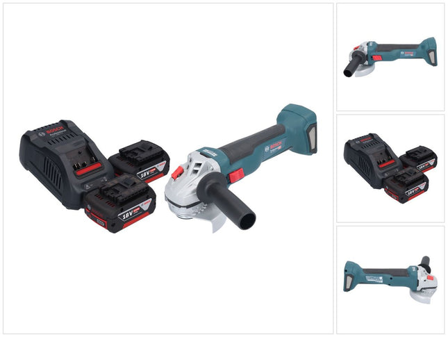 Bosch GWS 18V-10 Smerigliatrice angolare professionale a batteria 18 V 115 mm brushless + 2x batteria ricaricabile 5,0 Ah + caricabatterie