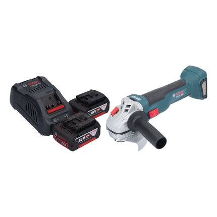 Bosch GWS 18V-10 Smerigliatrice angolare professionale a batteria 18 V 115 mm brushless + 2x batteria ricaricabile 5,0 Ah + caricabatterie