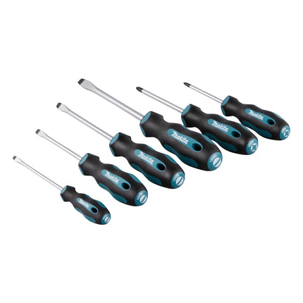 Makita E-10512 Set di 6 pezzi di cacciaviti SL4 / SL5,5 / SL6,5 / SL8 / PZ1 / PZ2