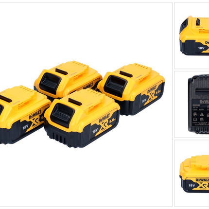 Batteria DeWalt DCB 184 P4 18 V 5,0 Ah / 5000 mAh 4 pz. Batteria XR agli ioni di litio - con indicatore del livello di carica