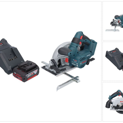 Bosch GKS 18V-57-2 Sega circolare professionale a batteria 18 V 165 mm brushless + 1x batteria ricaricabile 4,0 Ah + caricabatteria