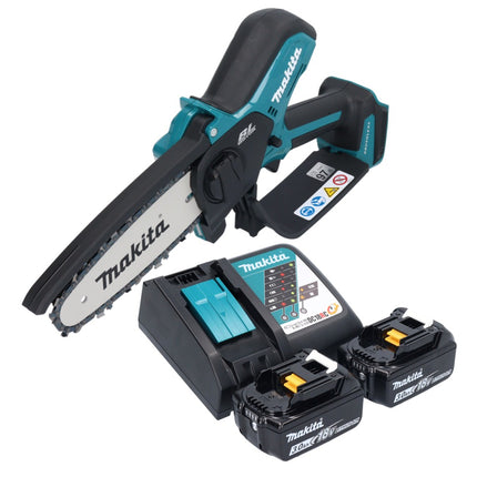 Makita DUC 150 RF2 Motosega a batteria 18 V 15 cm senza spazzole + 2x batteria 3,0 Ah + caricabatterie