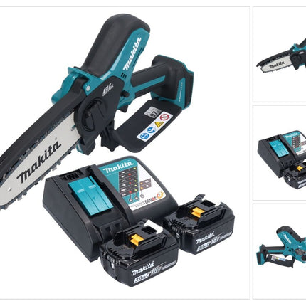 Makita DUC 150 RF2 Motosega a batteria 18 V 15 cm senza spazzole + 2x batteria 3,0 Ah + caricabatterie