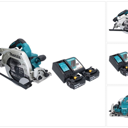 Makita DHS 900 RF2U Akku Handkreissäge 36 V ( 2x 18 V ) 235 mm Brushless + 2x Akku 3,0 Ah + Ladegerät + Bluetooth Adapter