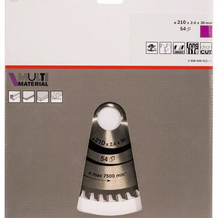 Lama circolare BOSCH Ø esterno 210 mm numero di denti 54 HLTCG ( 4000908905 )
