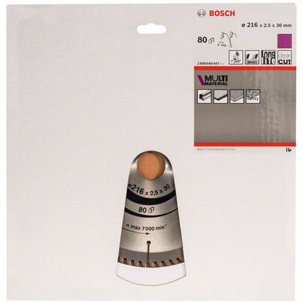 Lama circolare BOSCH Ø esterno 216 mm Numero di denti 80 HLTCG ( 8000342264 )
